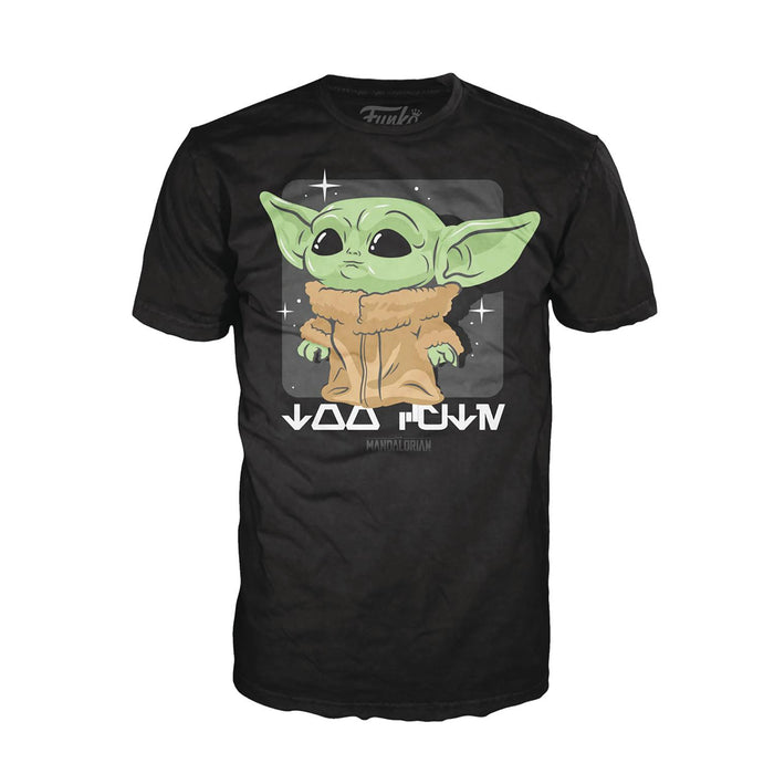 Funko Star Wars: The Mandalorian - The Child "Lookin' Cute" Black T-Shirt (Size XL) - Sure Thing Toys
