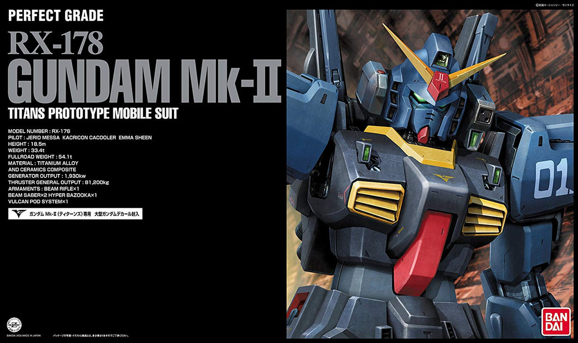 Bandai Hobby Z Gundam - RX-178 Gundam Mk-II (Titans Prototype) PG Model Kit - Sure Thing Toys