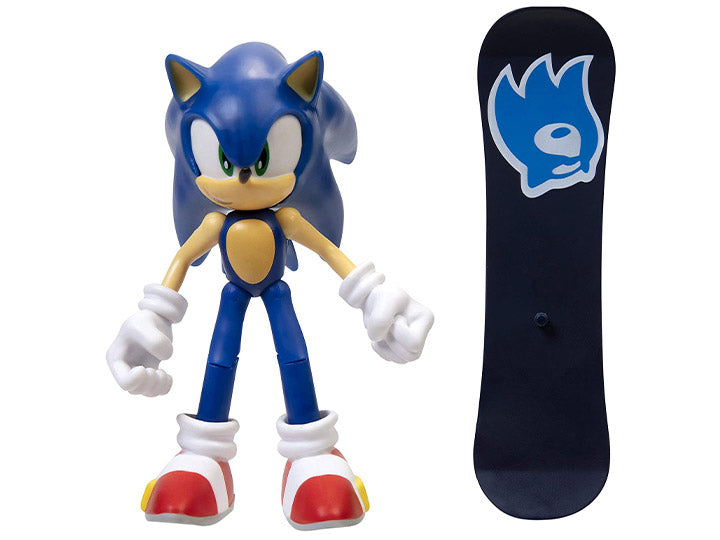 Jakks Sonic the Hedgehog 4-inch Actions Figure - Sonic with Snowboard - Sure Thing Toys