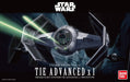 Bandai Star Wars - TIE Advanced X1 1/72 Model Kit - Sure Thing Toys