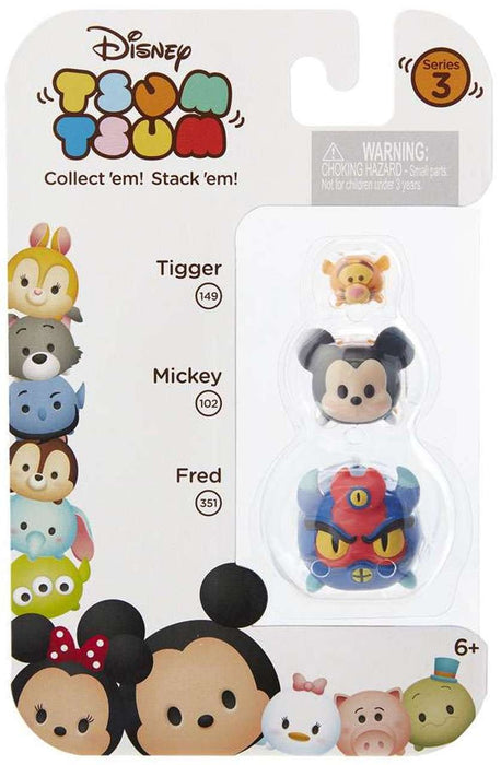 Disney Tsum Tsum Series 3 Tigger, Mickey & Fred Minifigure 3-Pack - Sure Thing Toys